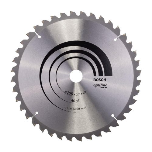 Bosch PRO Wood körfűrészlap, 305x2,5x30 mm 40 fog, kemény fa, rétegelt lemez, forgácslap