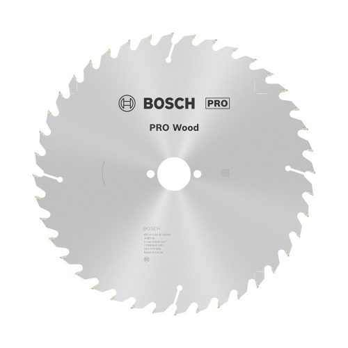 Bosch PRO Wood körfűrészlap, 254x2,8x30 mm 40 fog, kemény fa, rétegelt lemez, forgácslap