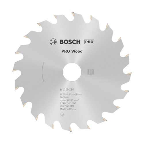 Bosch PRO Wood körfűrészlap, 130x2,4x20 mm 20 fog, kemény fa, rétegelt lemez, forgácslap