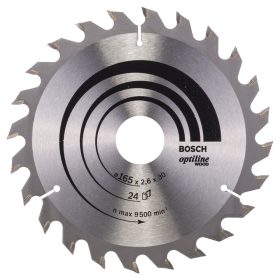   Bosch PRO Wood körfűrészlap, 165x2,6x30 mm 24 fog, kemény fa, rétegelt lemez, forgácslap