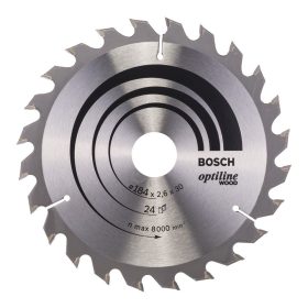   Bosch PRO Wood körfűrészlap, 184x2,6x30 mm 24 fog, kemény fa, rétegelt lemez, forgácslap