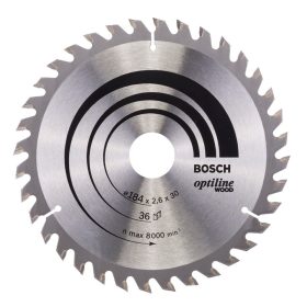   Bosch PRO Wood körfűrészlap, 184x2,6x30 mm 36 fog, kemény fa, rétegelt lemez, forgácslap