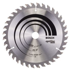   Bosch PRO Wood körfűrészlap, 190x2,6x20 mm 36 fog, kemény fa, rétegelt lemez, forgácslap