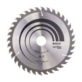   Bosch PRO Wood körfűrészlap, 210x2,8x30 mm 36 fog, kemény fa, rétegelt lemez, forgácslap