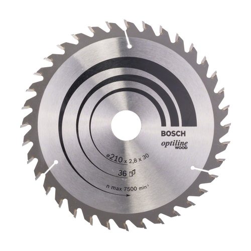 Bosch PRO Wood körfűrészlap, 210x2,8x30 mm 36 fog, kemény fa, rétegelt lemez, forgácslap