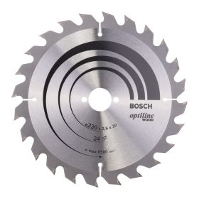   Bosch PRO Wood körfűrészlap, 230x2,8x30 mm 24 fog, kemény fa, rétegelt lemez, forgácslap