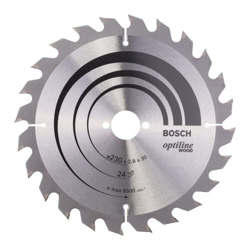 Bosch PRO Wood körfűrészlap, 230x2,8x30 mm 24 fog, kemény fa, rétegelt lemez, forgácslap