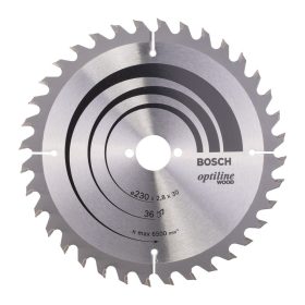   Bosch PRO Wood körfűrészlap, 230x2,8x30 mm 36 fog, kemény fa, rétegelt lemez, forgácslap