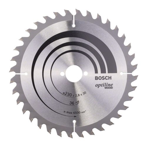 Bosch PRO Wood körfűrészlap, 230x2,8x30 mm 36 fog, kemény fa, rétegelt lemez, forgácslap