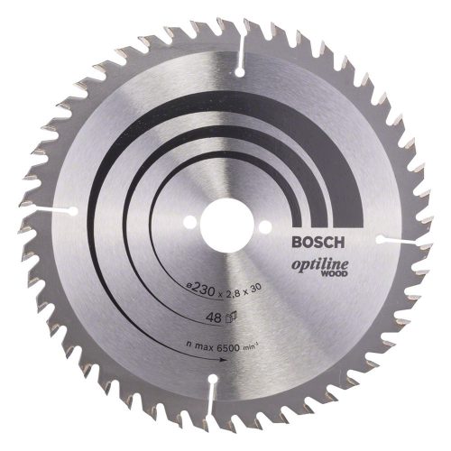 Bosch PRO Wood körfűrészlap, 230x2,8x30 mm 48 fog, kemény fa, rétegelt lemez, forgácslap