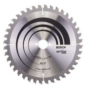   Bosch PRO Wood körfűrészlap, 250x3,2x30 mm 40 fog, kemény fa, rétegelt lemez, forgácslap