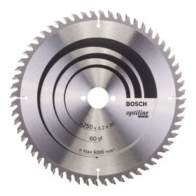   Bosch PRO Wood körfűrészlap, 250x3,2x30 mm 60 fog, kemény fa, rétegelt lemez, forgácslap