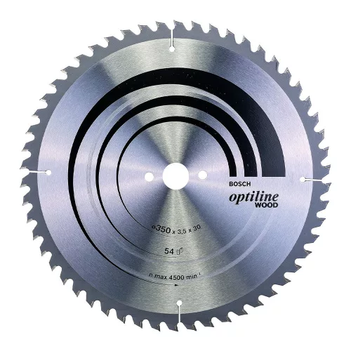 Bosch PRO Wood körfűrészlap, 350x3,5x30 mm 54 fog, kemény fa, rétegelt lemez, forgácslap