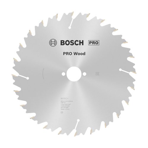 Bosch PRO Wood körfűrészlap, 250x3,2x30 mm 24 fog, kemény fa, rétegelt lemez, forgácslap