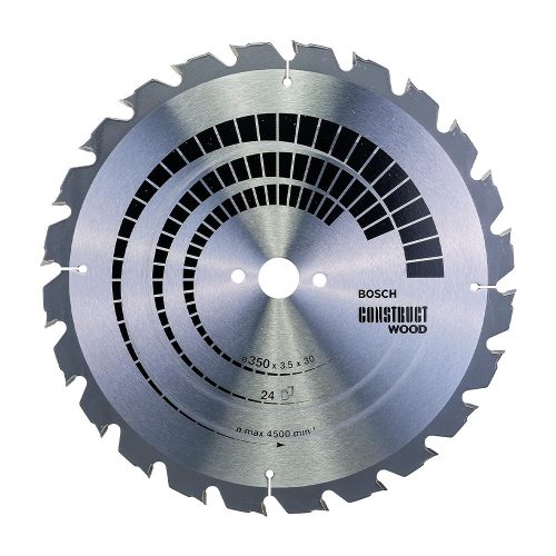 Bosch PRO Construct Wood körfűrészlap, 350x3,5x30 mm 24 fog, építőipari és szennyezett fához