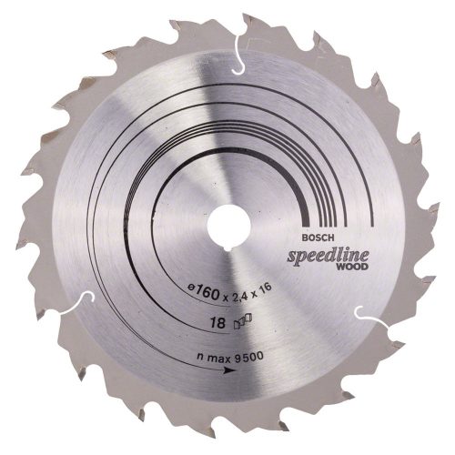 Bosch PRO Wood körfűrészlap, 160x2,2x16 mm 18 fog, kemény fa, rétegelt lemez, forgácslap