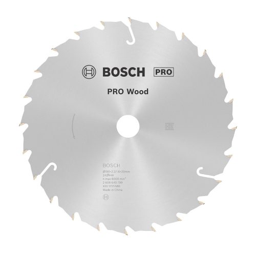 Bosch PRO Wood körfűrészlap, 190x2,4x20 mm 24 fog, kemény fa, rétegelt lemez, forgácslap