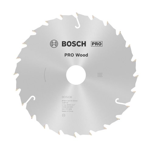 Bosch PRO Wood körfűrészlap, 190x2,4x30 mm 24 fog, kemény fa, rétegelt lemez, forgácslap