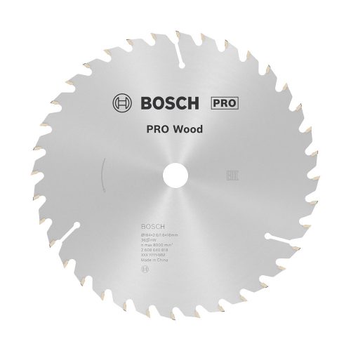 Bosch PRO Wood körfűrészlap, 184x2,6x16 mm 36 fog, kemény fa, rétegelt lemez, forgácslap