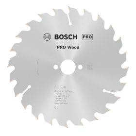   Bosch PRO Wood körfűrészlap, 160x1,8x20 mm 24 fog, kemény fa, rétegelt lemez, forgácslap