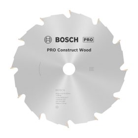   Bosch PRO Construct Wood körfűrészlap, 190x2,6x20 mm 12 fog, építőipari és szennyezett fához
