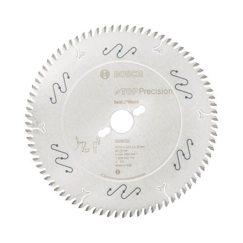 Bosch körfűrészlap fához 250x3,2x30mm, 80 fog