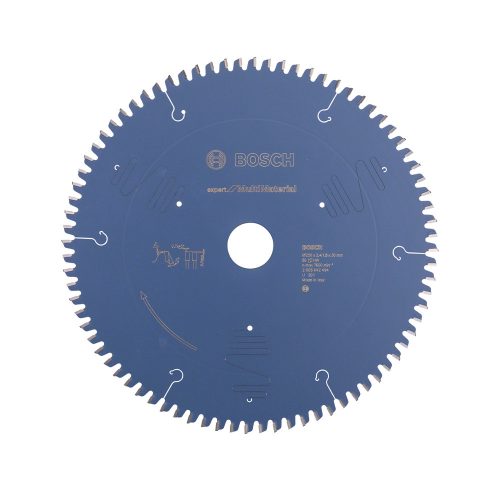 Bosch EXPERT Multi Material körfűrészlap 250x2,4/1,8 30 T80 fog, TCG nemvasfém, aluminium, fa