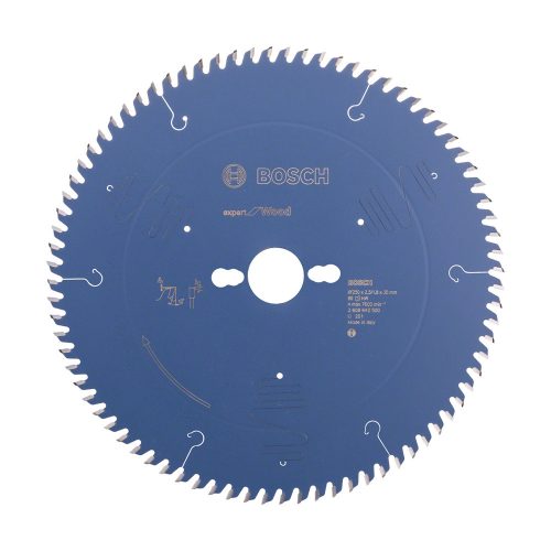 Bosch EXPERT Wood körfűrészlap 250x2,5/1,8 30 T80 fog, ATB asztali fűrészekhez, fához