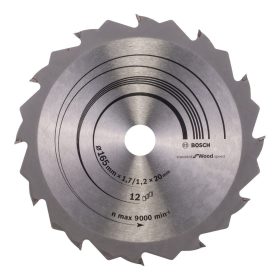   Bosch PRO Wood körfűrészlap, 165x1,7x20 mm 12 fog, kemény fa, rétegelt lemez, forgácslap