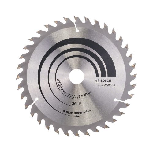 Bosch PRO Wood körfűrészlap, 165x1,7x20 mm 36 fog, kemény fa, rétegelt lemez, forgácslap