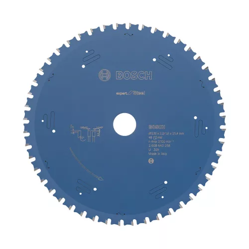 Bosch EXPERT Steel körfűrészlap 230x2,0/1,6 25,4 T48 fog, HLTCG kézi fűrészekhez, acélhoz