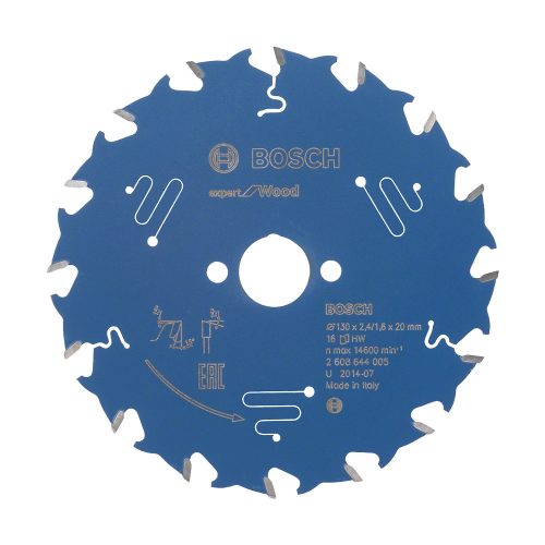 Bosch EXPERT Wood körfűrészlap 130x2,4/1,6 20 T16 fog, ATB kézi fűrészekhez, fához