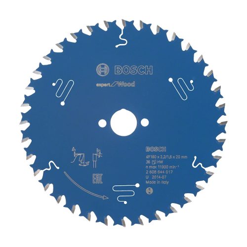 Bosch EXPERT Wood körfűrészlap 160x2,2/1,6 20 T36 fog, ATB kézi fűrészekhez, fához
