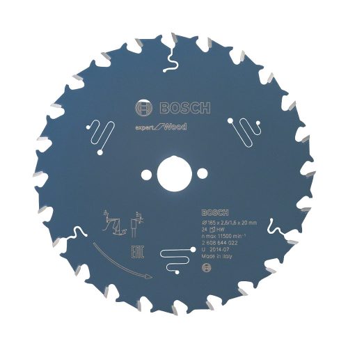 Bosch EXPERT Wood körfűrészlap 165x2,6/1,6 20 T24 fog, ATB kézi fűrészekhez, fához