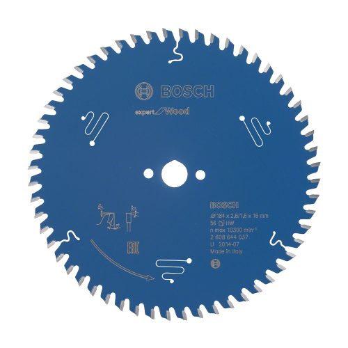 Bosch EXPERT Wood körfűrészlap 184x2,6/1,6 T56 fog, ATB kézi fűrészekhez, fához