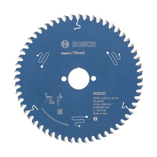 Bosch EXPERT Wood körfűrészlap 184x2,6/1,6 30 T56 fog, ATB kézi fűrészekhez, fához
