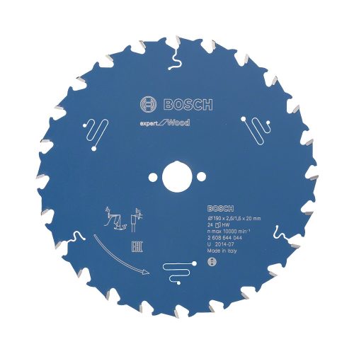 Bosch EXPERT Wood körfűrészlap 190x2,6/1,6 20 T24 fog, ATB kézi fűrészekhez, fához