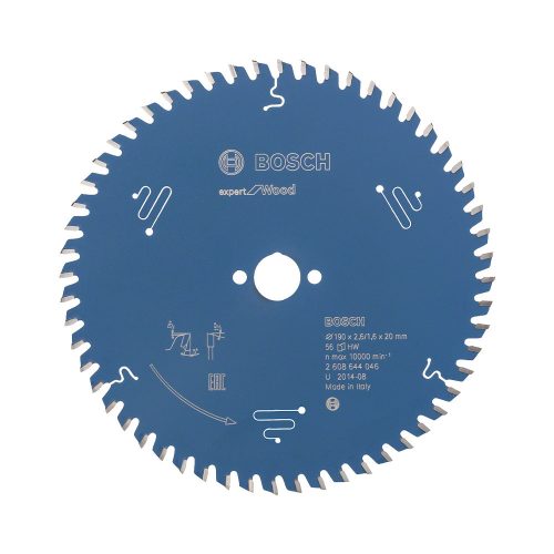 Bosch EXPERT Wood körfűrészlap 190x2,6/1,6 20 T56 fog, ATB kézi fűrészekhez, fához