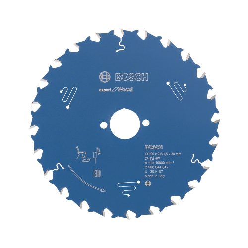 Bosch EXPERT Wood körfűrészlap 190x2,6/1,6 30 T24 fog, ATB kézi fűrészekhez, fához