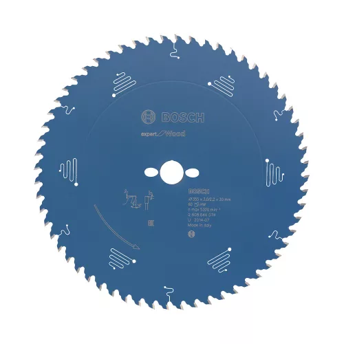Bosch EXPERT Wood Körfűrészlap 355x3,0/2,2 30 mm, T60 fog, HW kézi fűrészekhez, fához