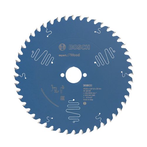 Bosch EXPERT Wood körfűrészlap 225x2,6/1,6 30 T48 fog, ATB asztali fűrészekhez, fához