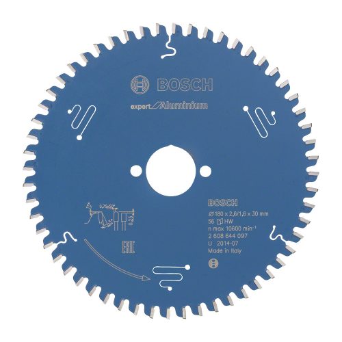 Bosch EXPERT Aluminium körfűrészlap 180x2,6/1,6 30 T56 fog, HLTCG, alumínium, nemvasfémek