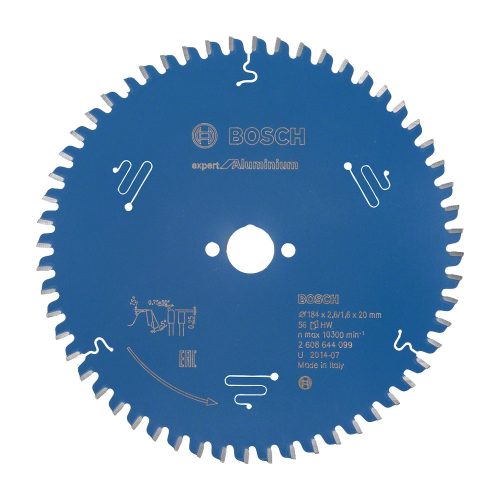Bosch EXPERT Aluminium körfűrészlap 184x2,6/1,6 20 T56 fog, HLTCG, alumínium, nemvasfémek