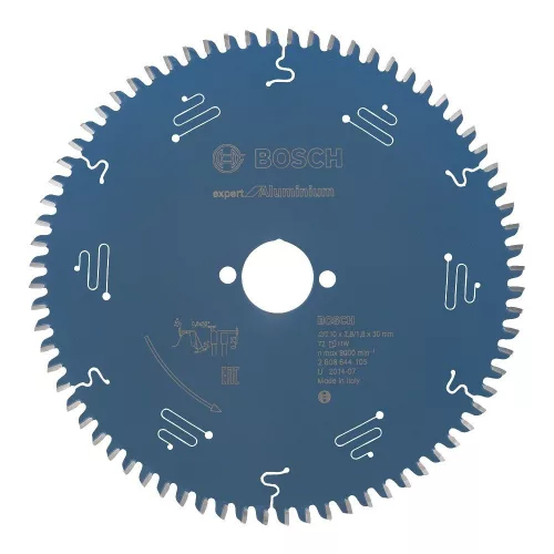 Bosch EXPERT Aluminium körfűrészlap 210x2,8/1,8 30 T72 fog, HLTCG, alumínium, nemvasfémek