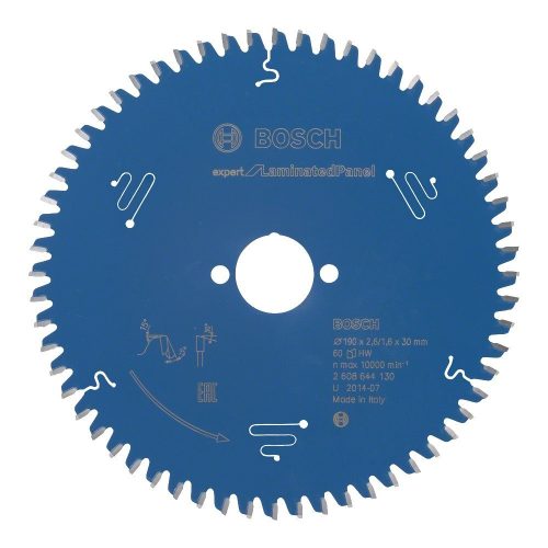 Bosch EXPERT Laminated Panel körfűrészlap 190x2,6/1,6 30 T60 fog, kézi fűrészekhez, parkettához
