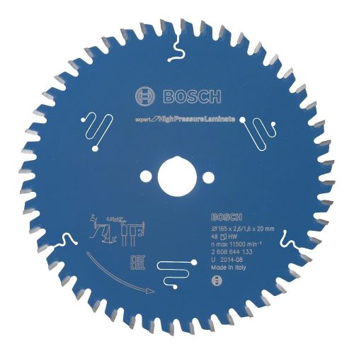 Bosch EXPERT körfűrészlap 165x2,6/1,6 20 T48 fog kézi fűrészekhez, laminált lap, rétegelt lemez
