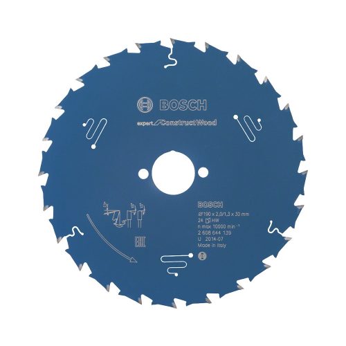 Bosch EXPERT Construct Wood körfűrészlap 190x2/1,3 30 T24 fog, szennyezett fához