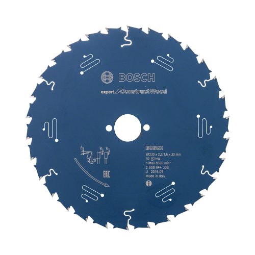 Bosch EXPERT Construct Wood körfűrészlap 230x2,2/1,6 30 T30 fog, ATB+, szennyezett fához