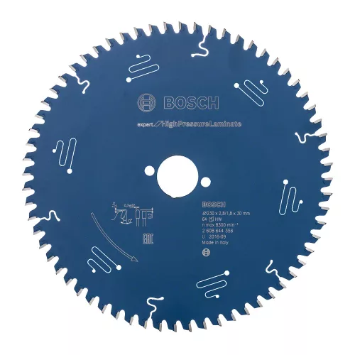 Bosch EXPERT körfűrészlap 230x2,6/1,6 30 T64 fog, kézi fűrészekhez rétegelt, kompozit anyag