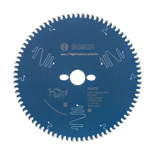Bosch EXPERT körfűrészlap 254x2,6/1,6 30 T80 fog, gérvágó fűrészekhez rétegelt, kompozit anyag